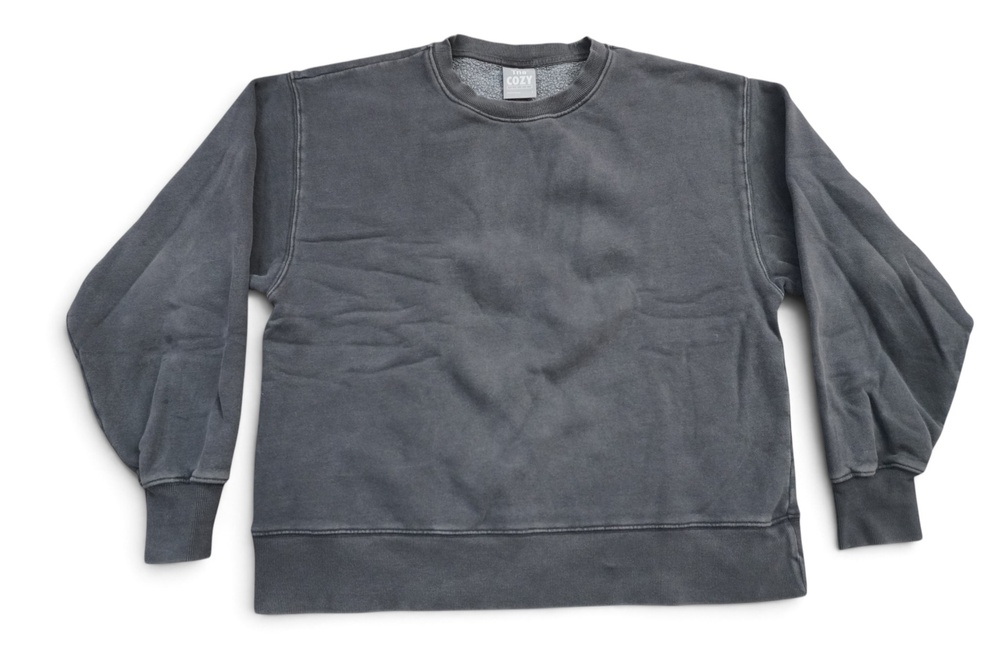 Aritzia TNA Cozy Fleece Crewneck Sweatshirt Women's XS (1) Grey Boyfriend Fit